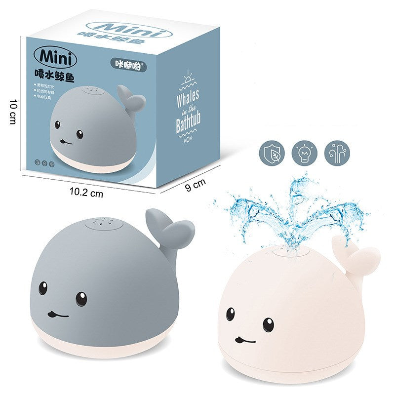 Baby Cartoon Whale Bath Toy with Light and Music