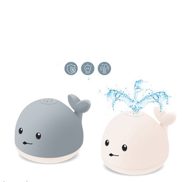 Baby Cartoon Whale Bath Toy with Light and Music